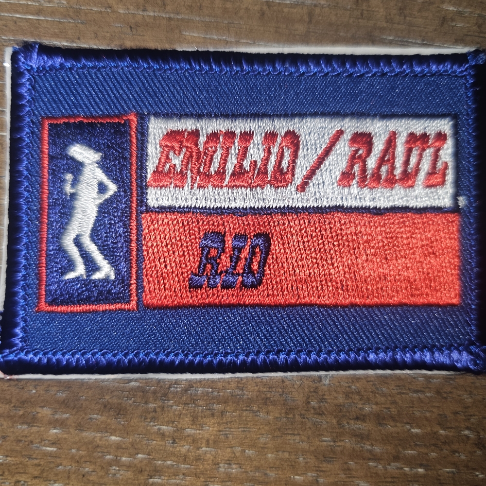 Emilio And Raulito Build/Rail R10 Embroidered Patch - Red, White & Blue